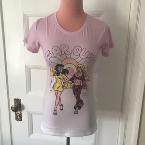 Betty and Veronica (Riverdale) stretch pink tee